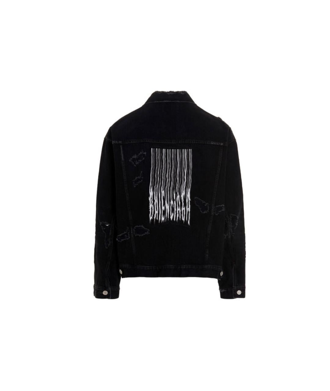 BALENCIAGA Черная деним куртка, фото 2