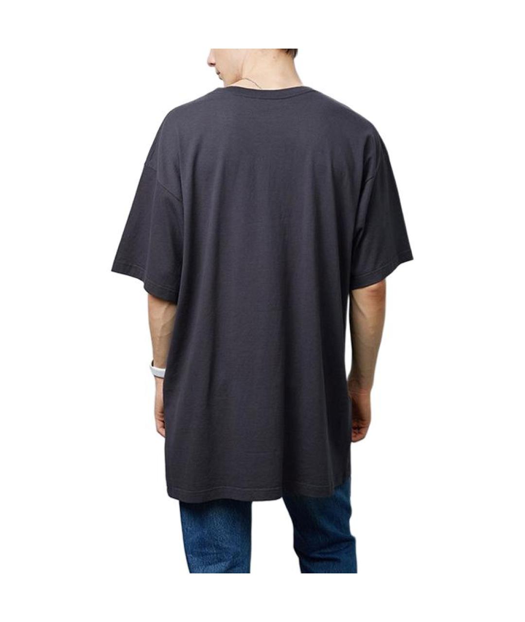 BALENCIAGA Синяя хлопковая футболка, фото 3