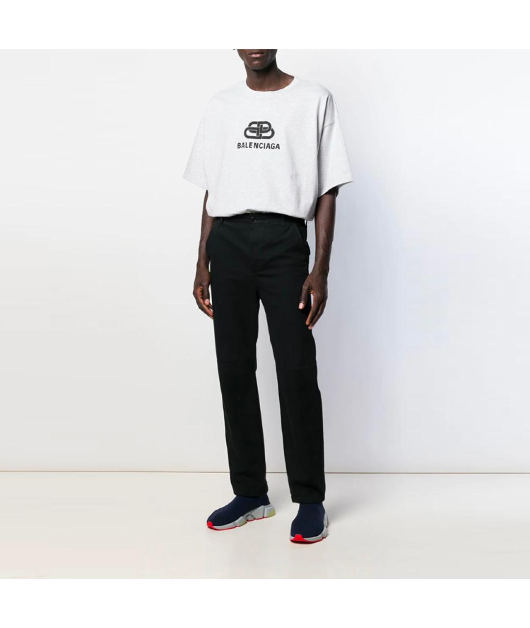 BALENCIAGA Белая хлопковая футболка, фото 2