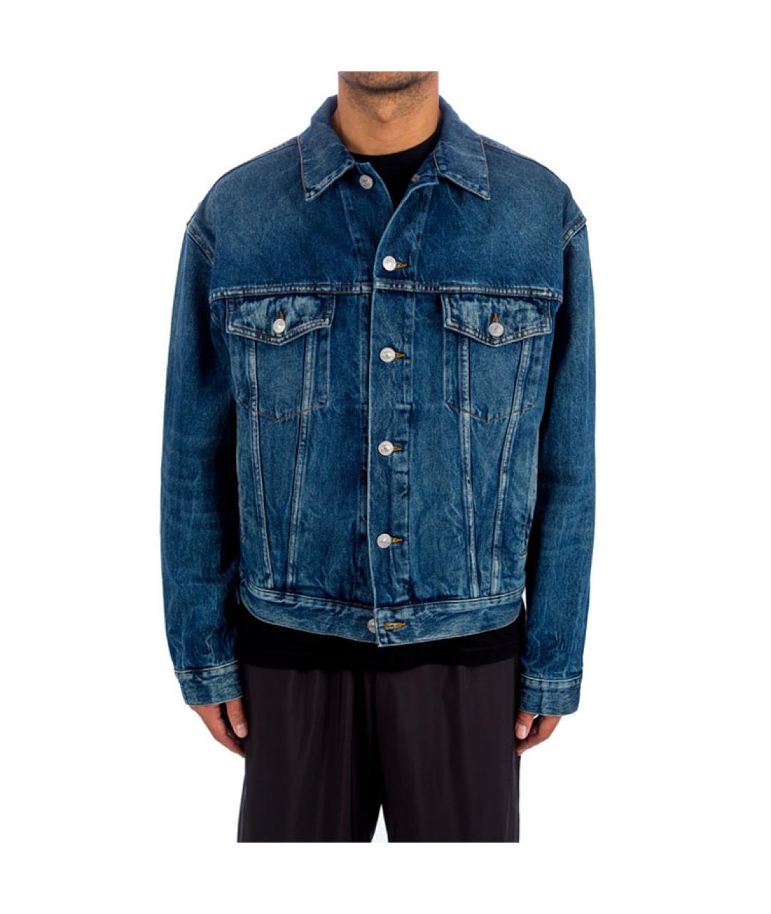 BALENCIAGA Синяя деним куртка, фото 3