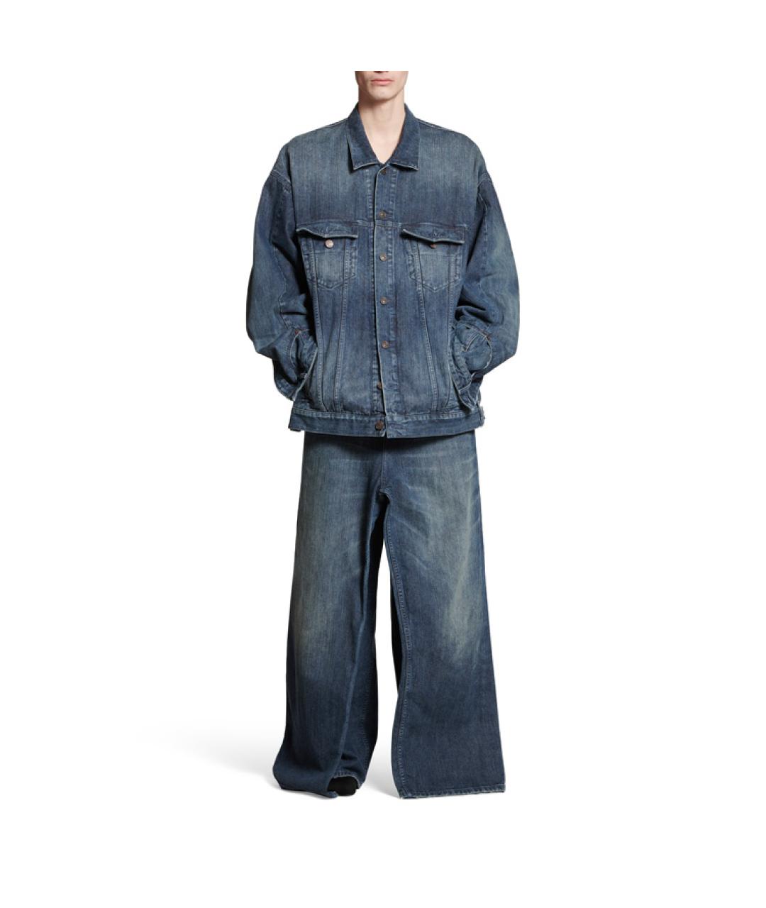 BALENCIAGA Синяя деним куртка, фото 3