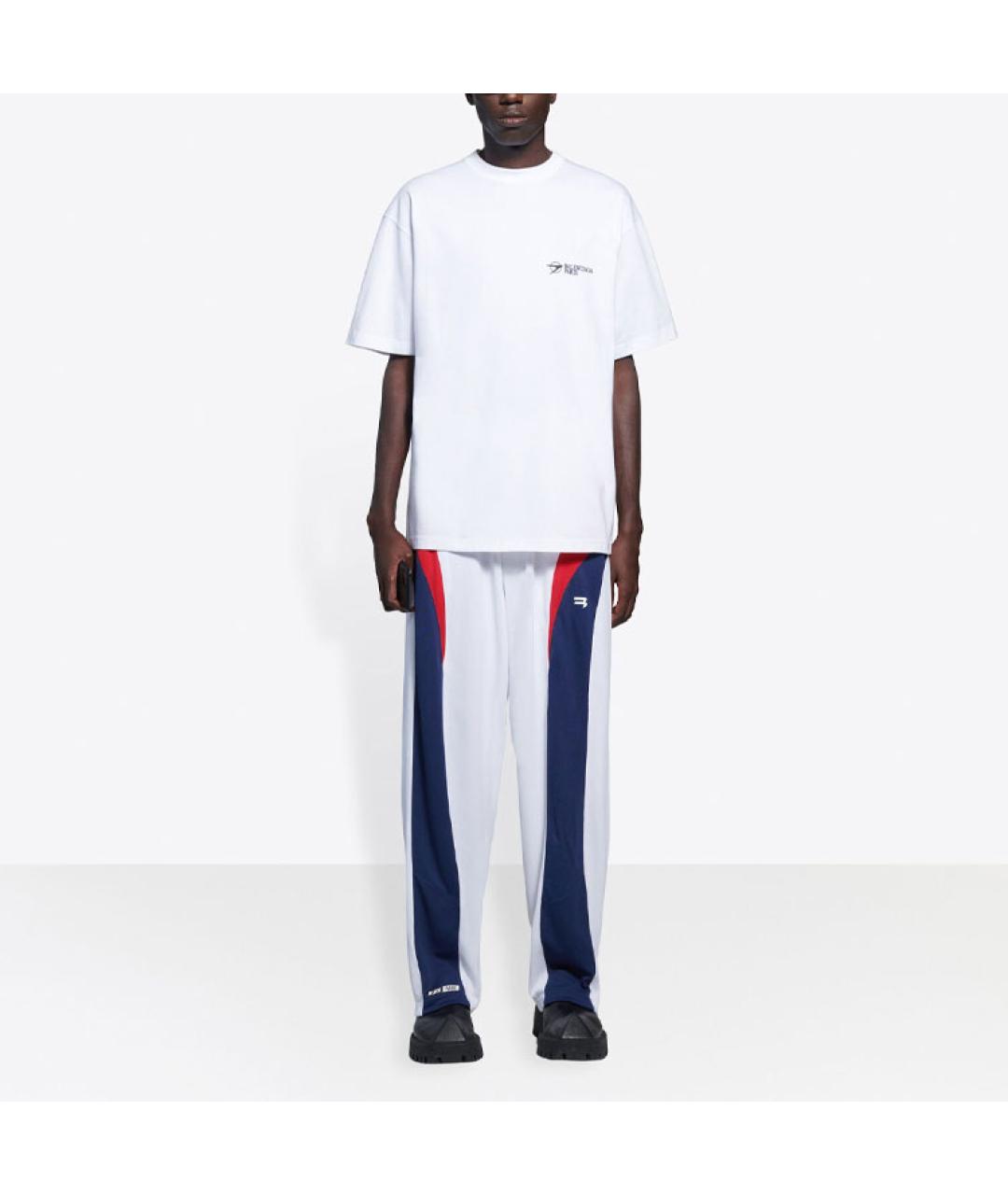 BALENCIAGA Белая хлопковая футболка, фото 3