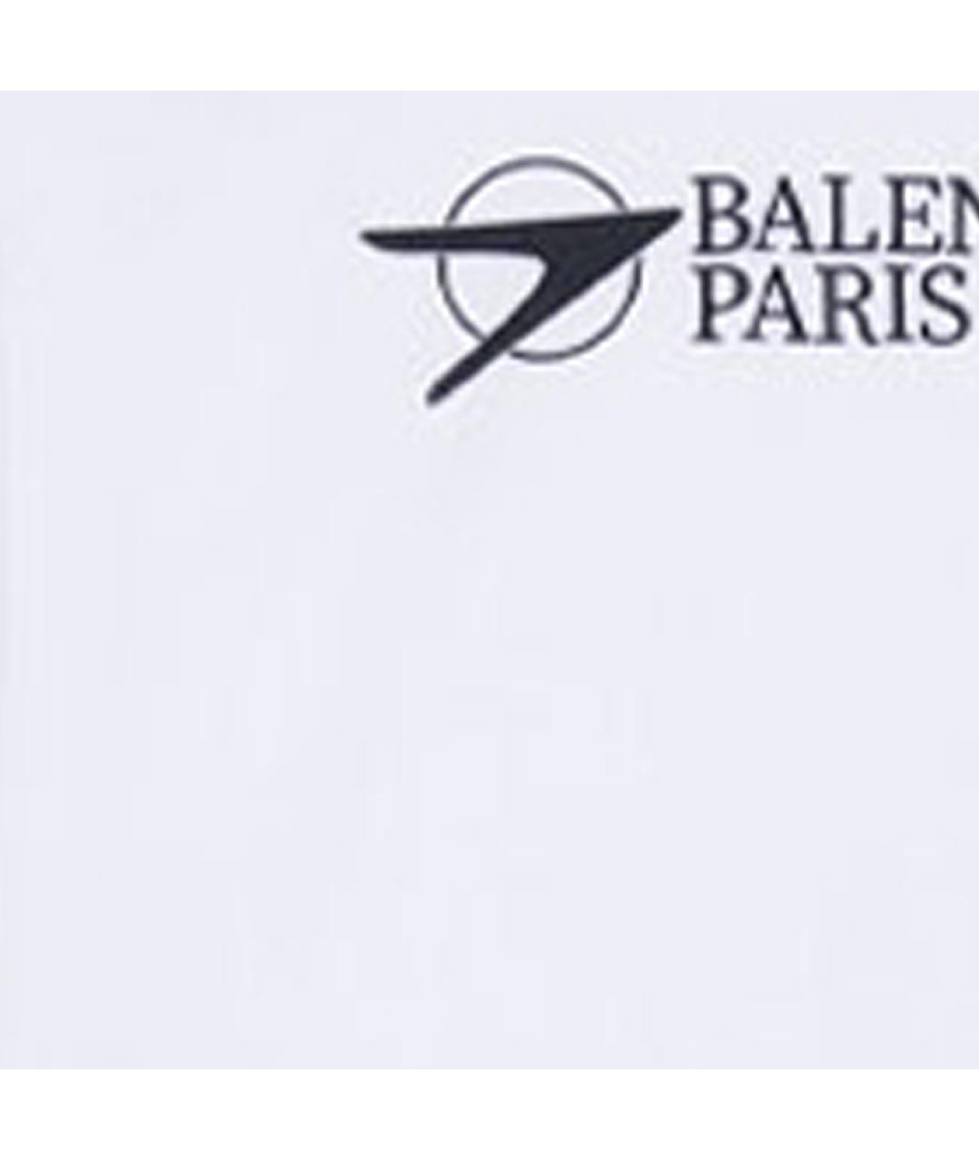 BALENCIAGA Белая хлопковая футболка, фото 7