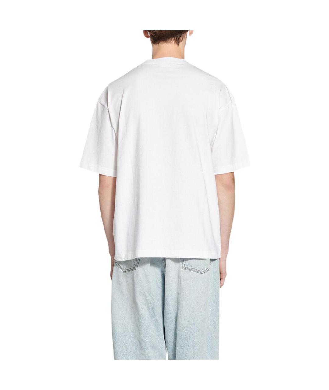 BALENCIAGA Белая хлопковая футболка, фото 3