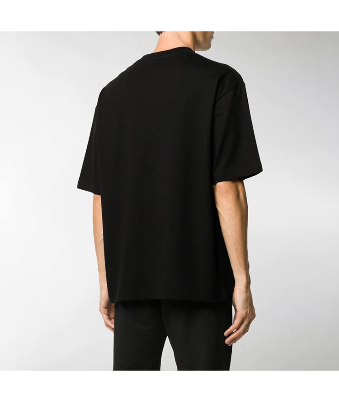 BALENCIAGA Черная хлопковая футболка, фото 5