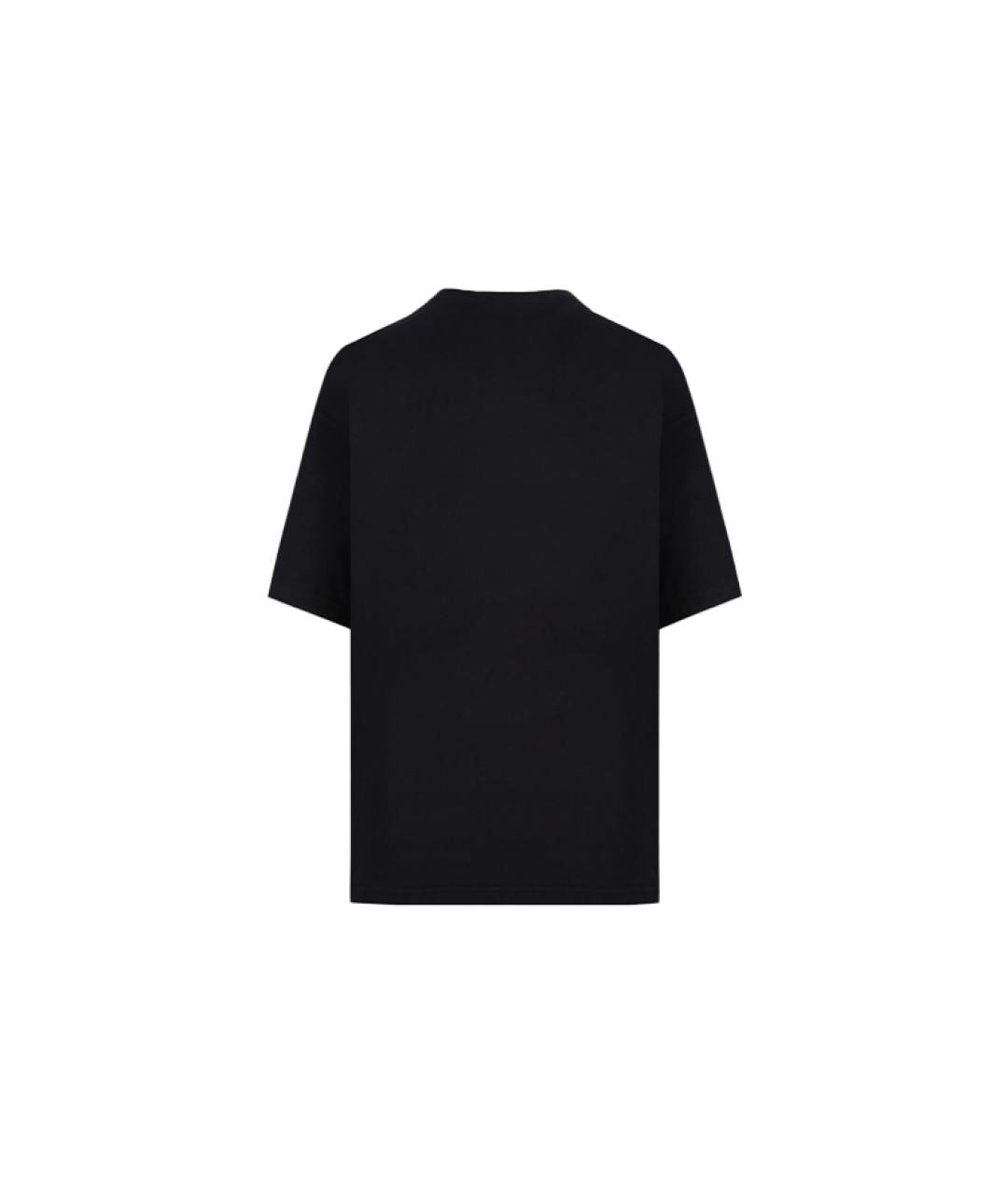 BALENCIAGA Черная хлопковая футболка, фото 2