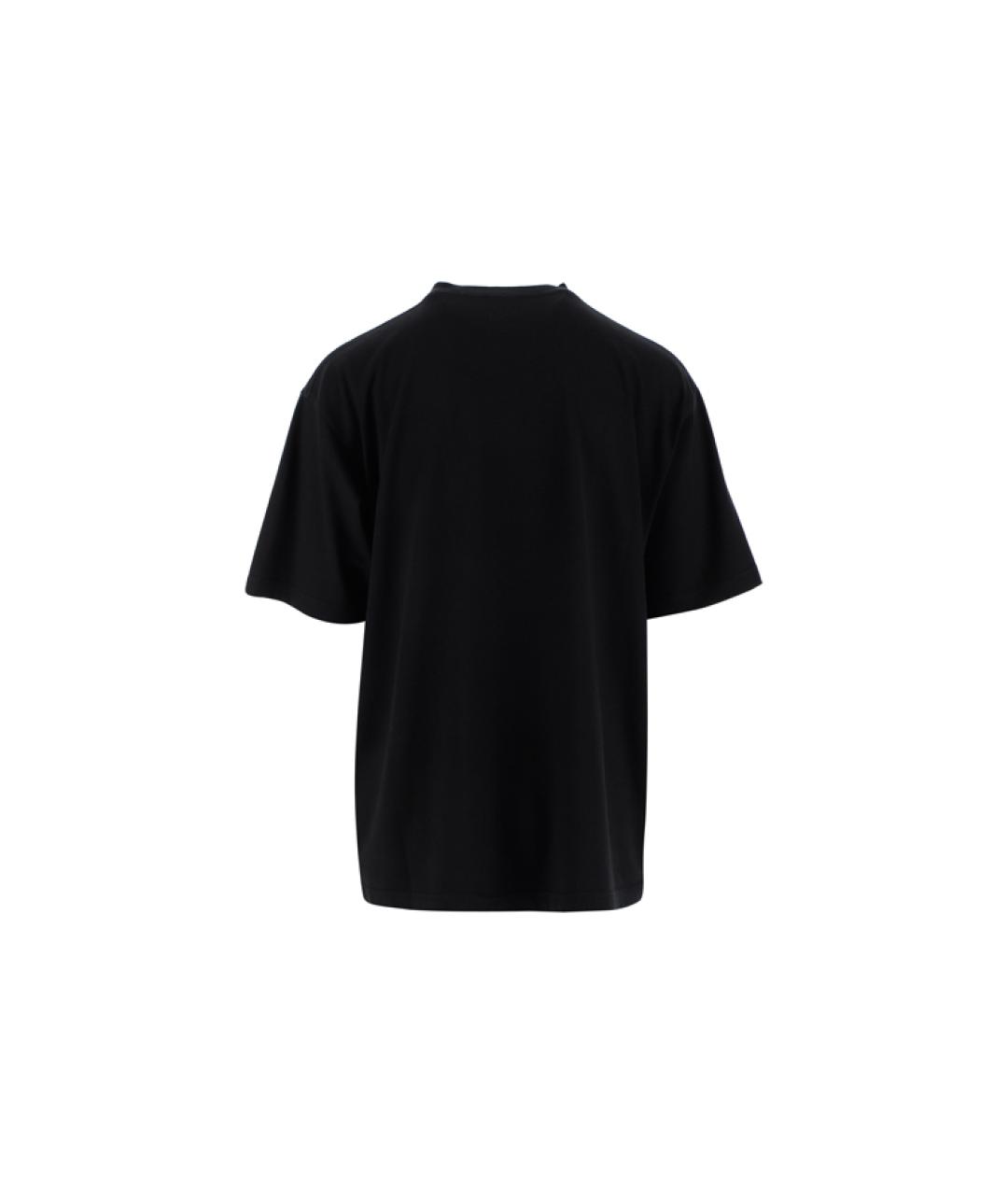 BALENCIAGA Черная хлопковая футболка, фото 2