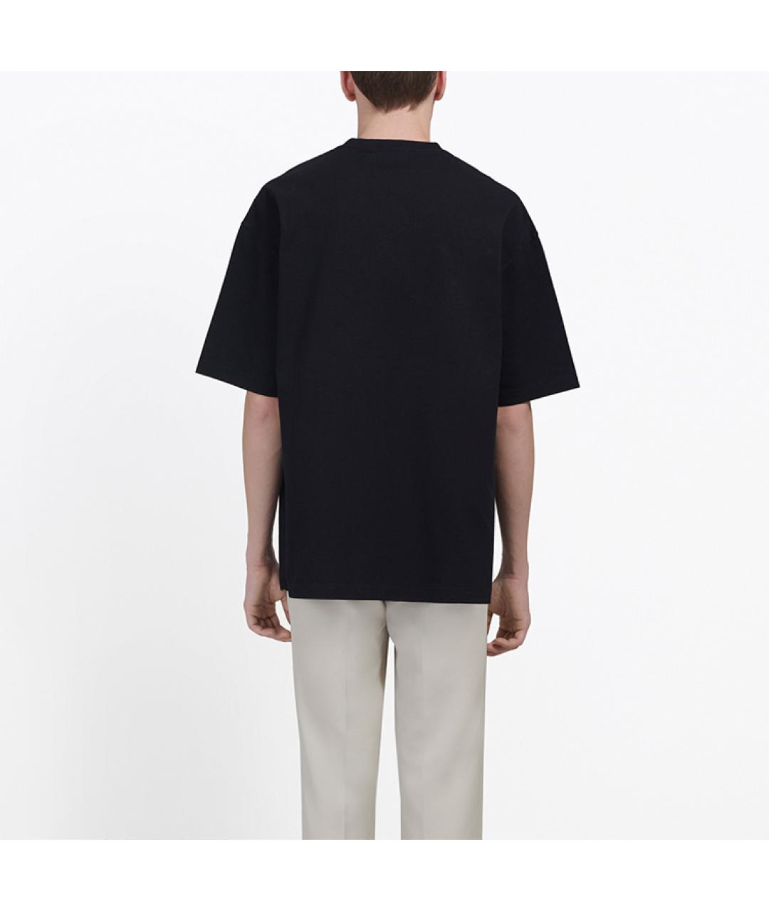 BALENCIAGA Черная хлопковая футболка, фото 5