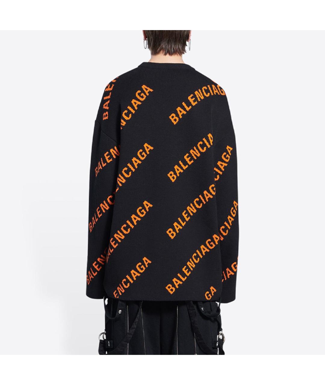 BALENCIAGA Черный кашемировый джемпер / свитер, фото 5