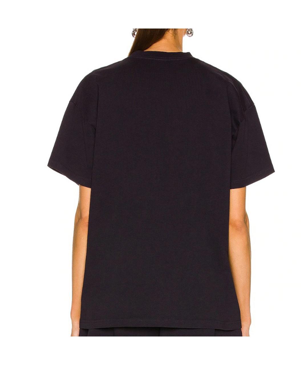 BALENCIAGA Черная хлопковая футболка, фото 3
