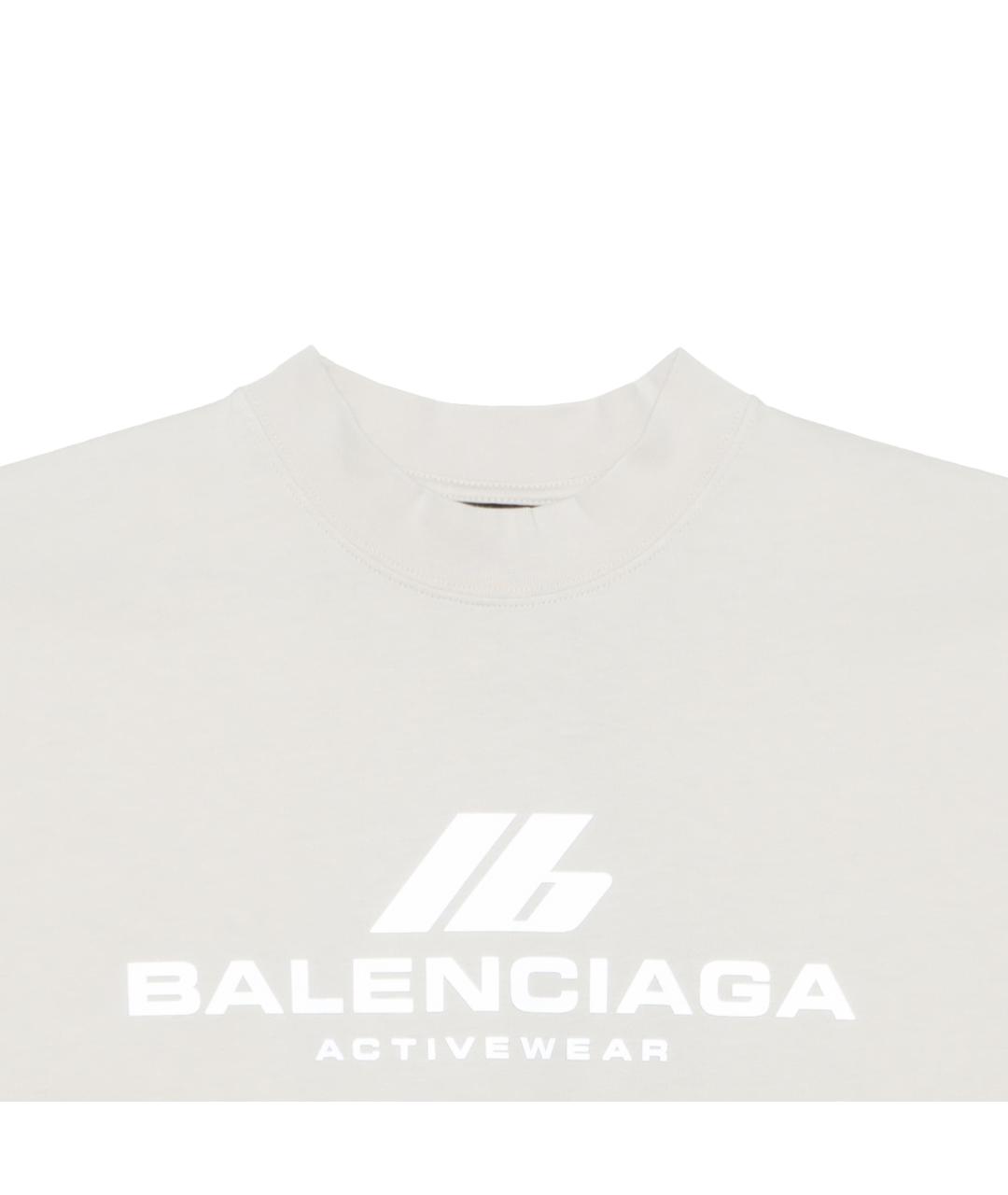 BALENCIAGA Белая хлопковая футболка, фото 7