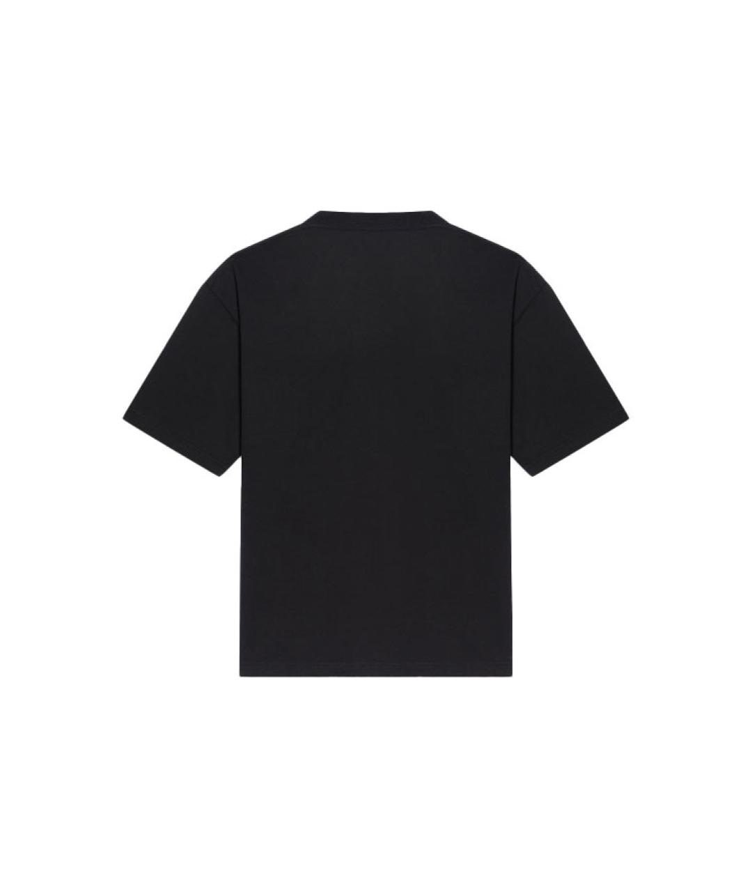 BALENCIAGA Черная хлопковая футболка, фото 2