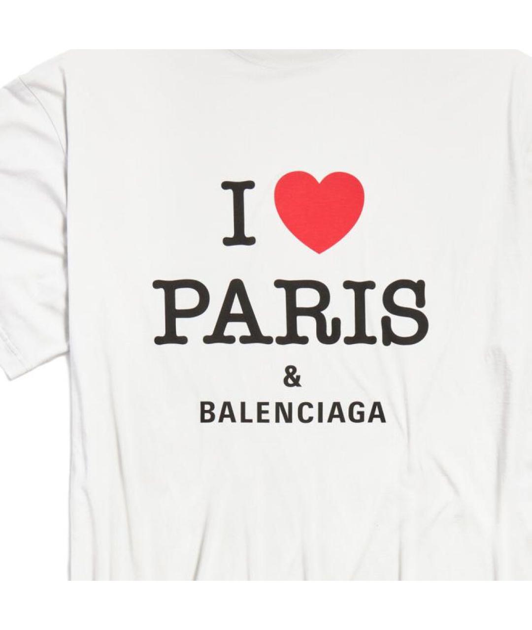 BALENCIAGA Белая хлопковая футболка, фото 5
