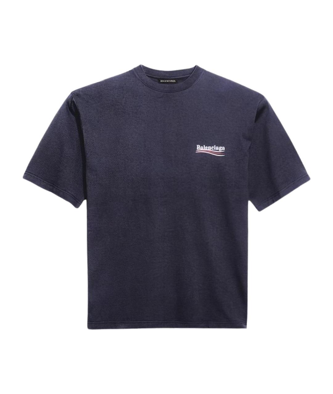 BALENCIAGA Синяя футболка, фото 1