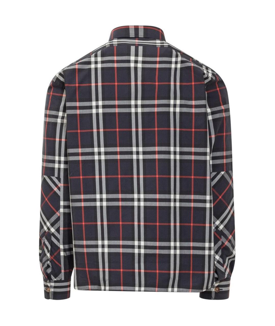 BURBERRY Темно-синяя хлопковая классическая рубашка, фото 2