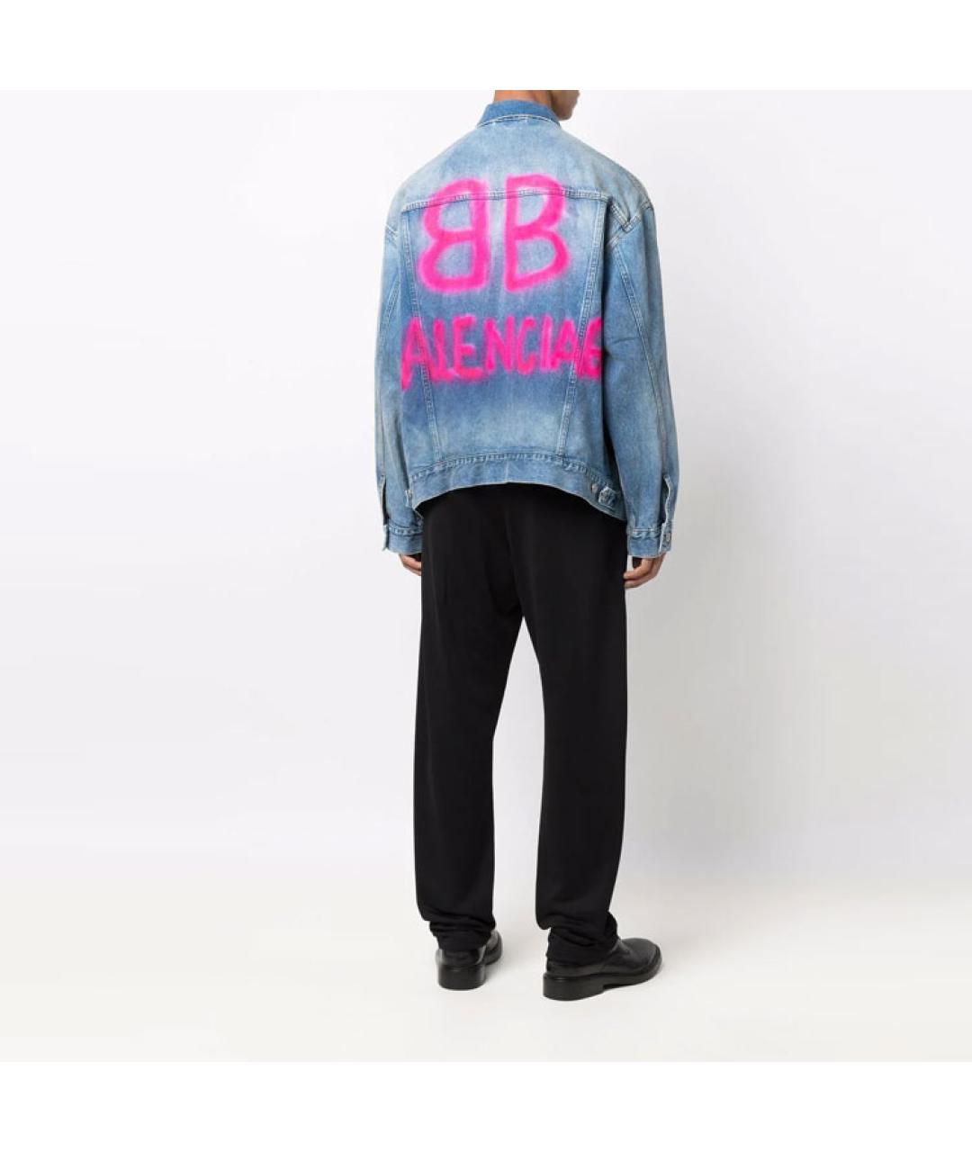 BALENCIAGA Синяя деним куртка, фото 3