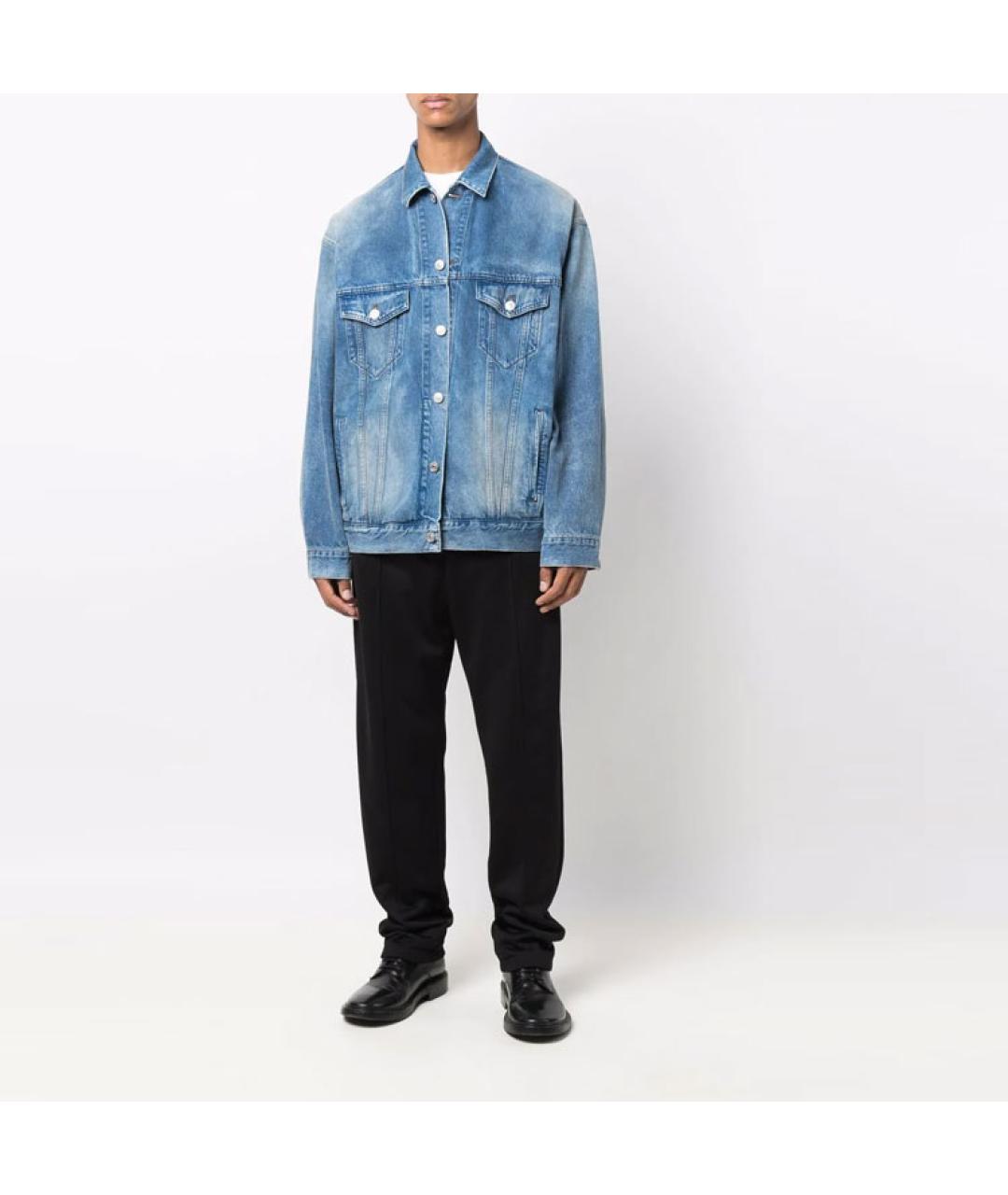 BALENCIAGA Синяя деним куртка, фото 2