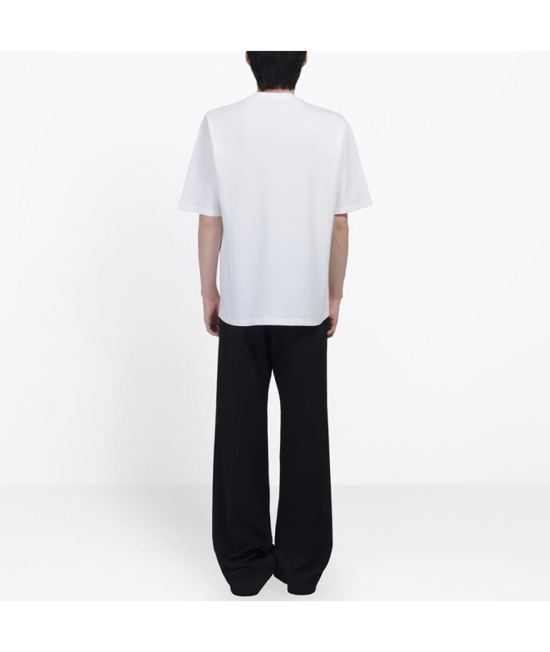 BALENCIAGA Белая хлопковая футболка, фото 5