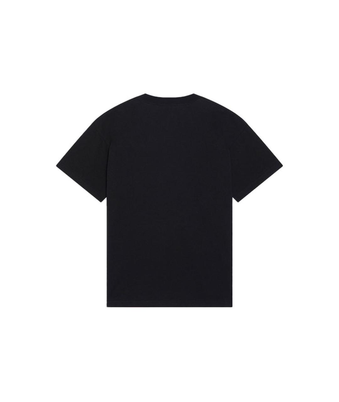 BALENCIAGA Черная хлопковая футболка, фото 2