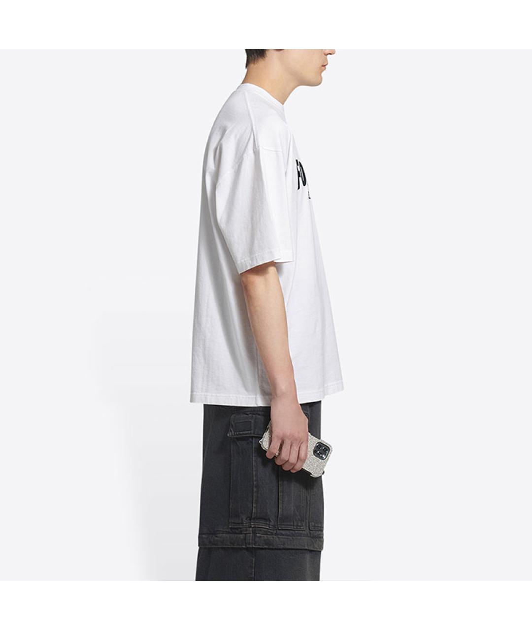 BALENCIAGA Белая футболка, фото 6