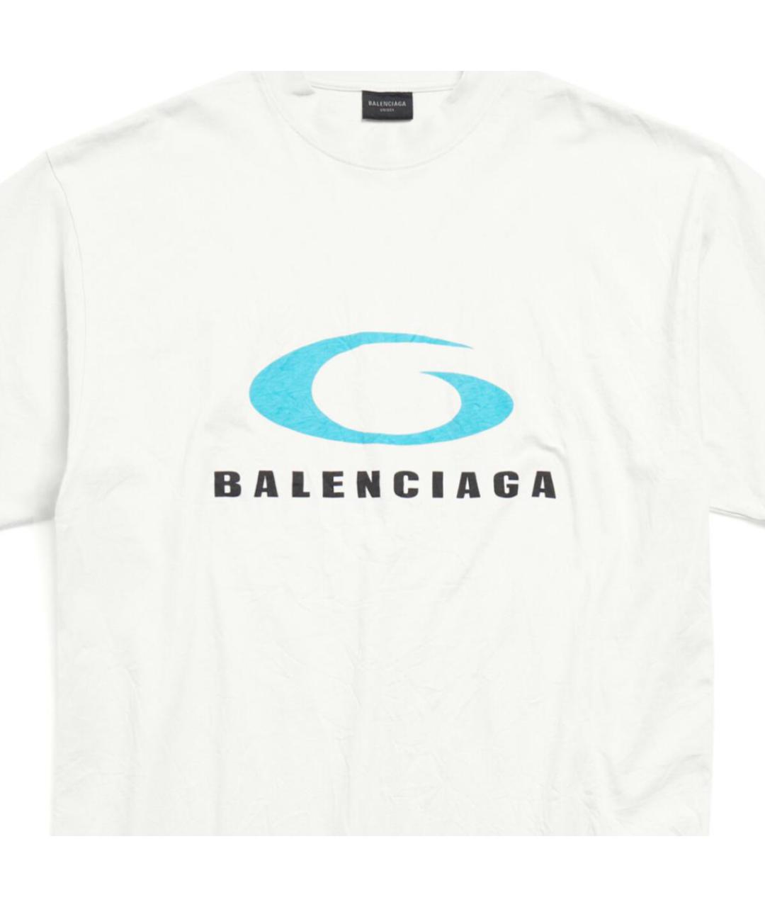 BALENCIAGA Белая хлопковая футболка, фото 9