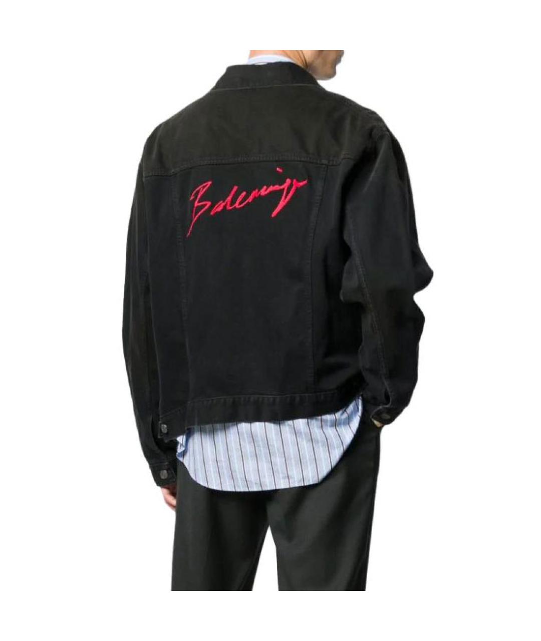 BALENCIAGA Черная деним куртка, фото 3