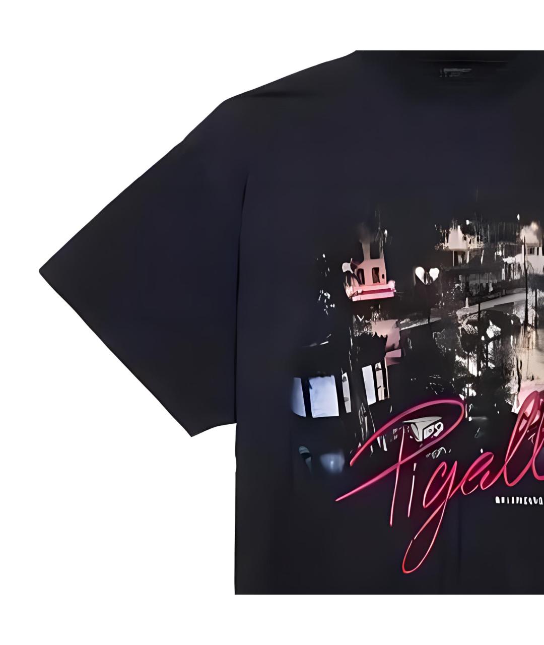 BALENCIAGA Черная хлопковая футболка, фото 4