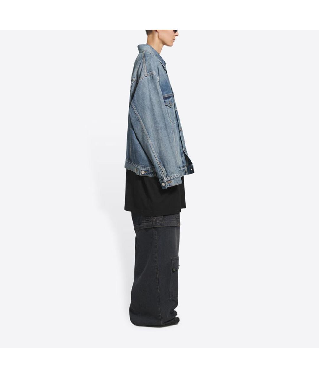 BALENCIAGA Синяя деним куртка, фото 4