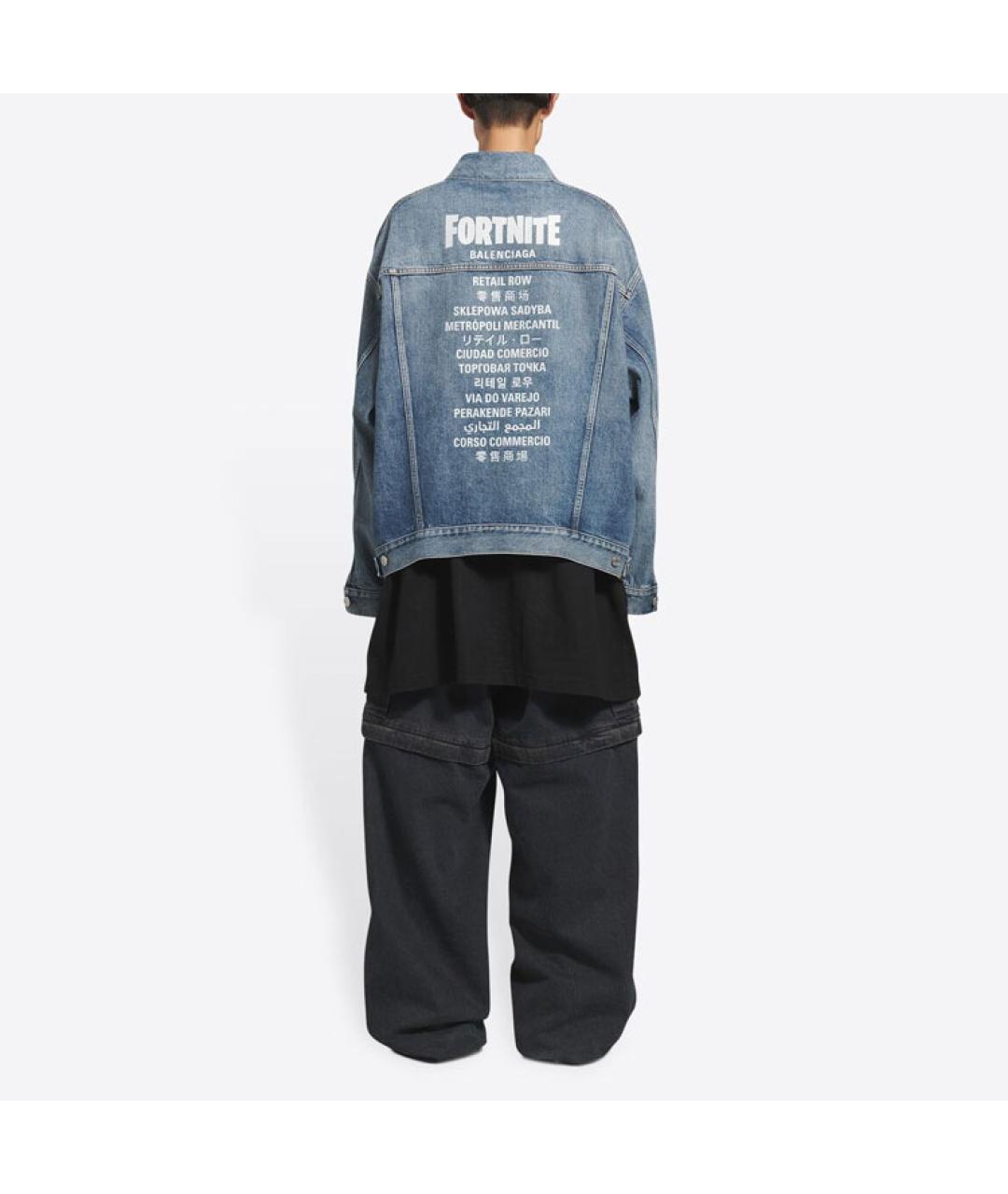 BALENCIAGA Синяя деним куртка, фото 3
