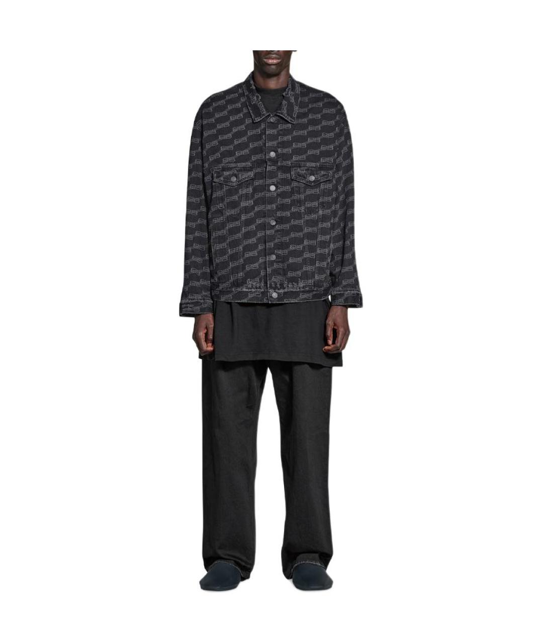 BALENCIAGA Черная деним куртка, фото 3