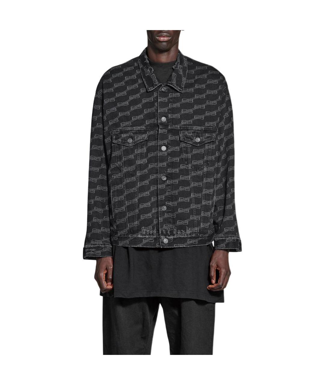 BALENCIAGA Черная деним куртка, фото 6