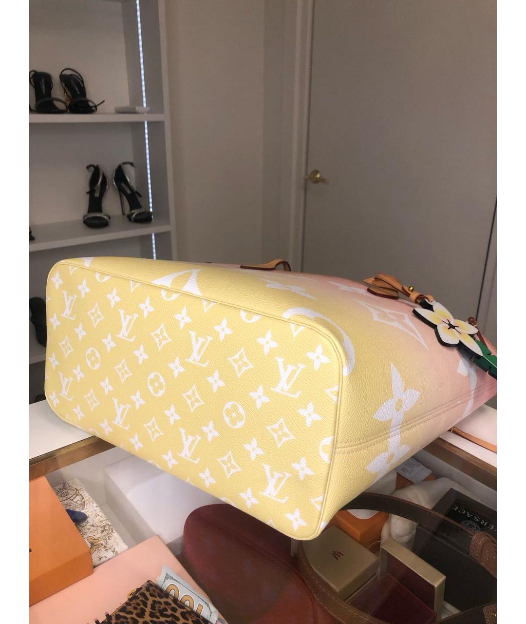 LOUIS VUITTON Розовая сумка тоут из искусственной кожи, фото 4