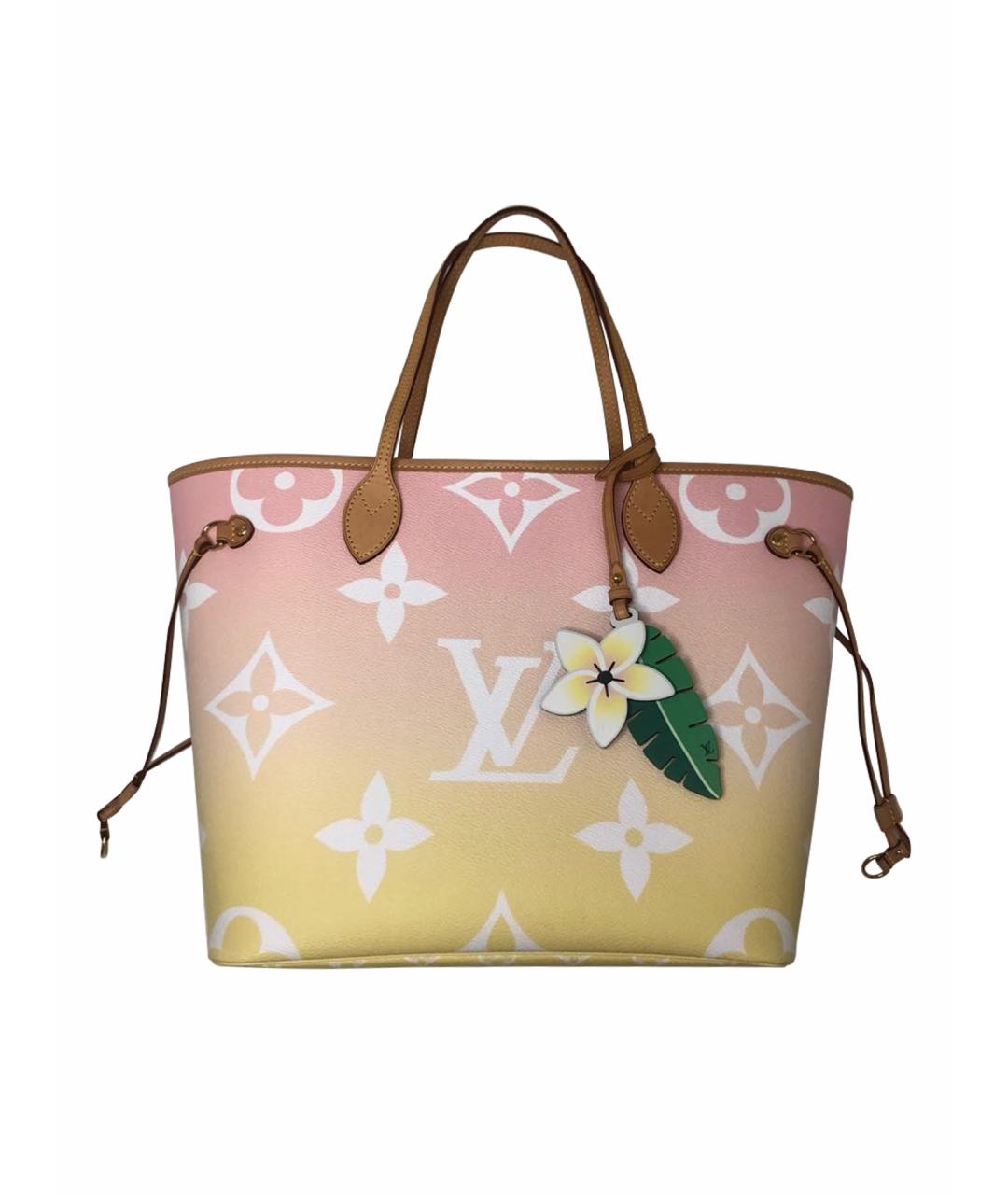 LOUIS VUITTON Розовая сумка тоут из искусственной кожи, фото 1