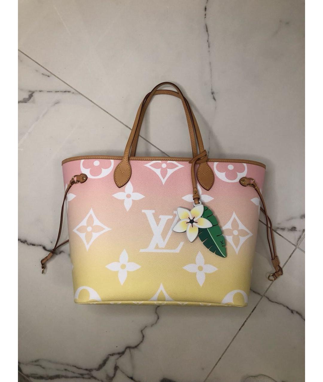 LOUIS VUITTON Розовая сумка тоут из искусственной кожи, фото 8