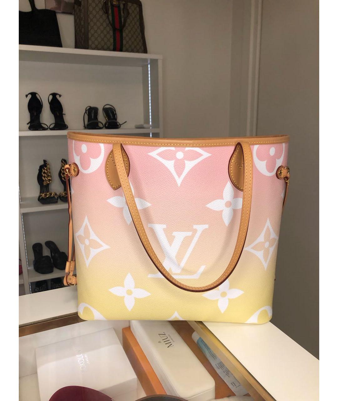 LOUIS VUITTON Розовая сумка тоут из искусственной кожи, фото 2