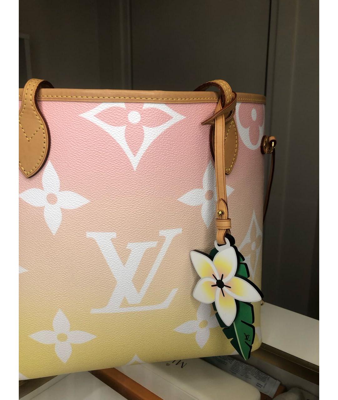 LOUIS VUITTON Розовая сумка тоут из искусственной кожи, фото 7