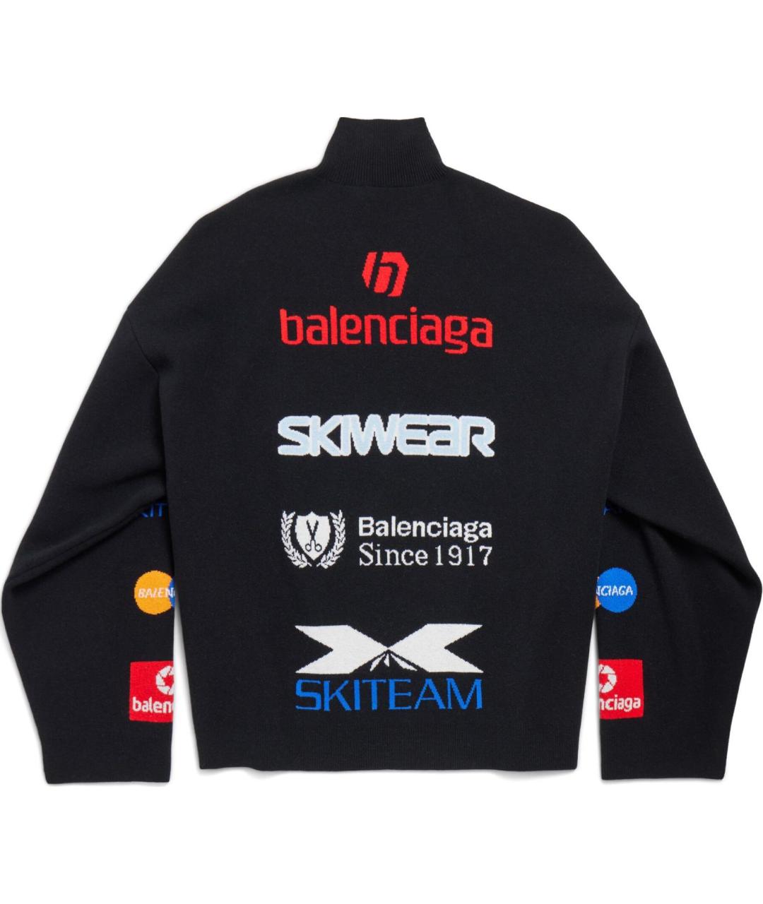 BALENCIAGA Черный кашемировый джемпер / свитер, фото 2