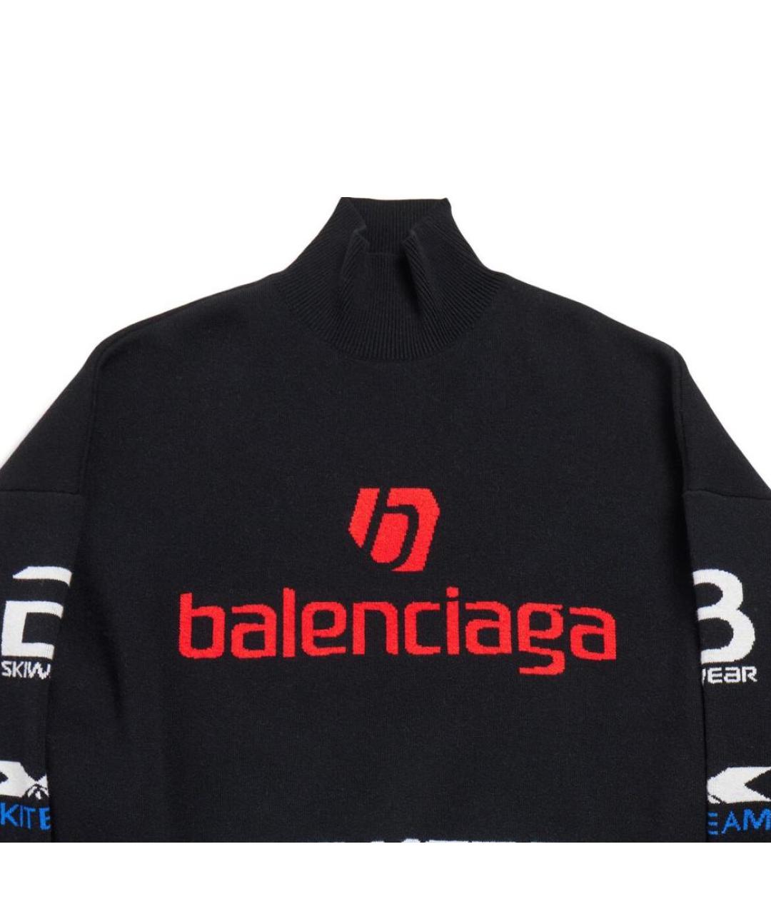 BALENCIAGA Черный кашемировый джемпер / свитер, фото 4