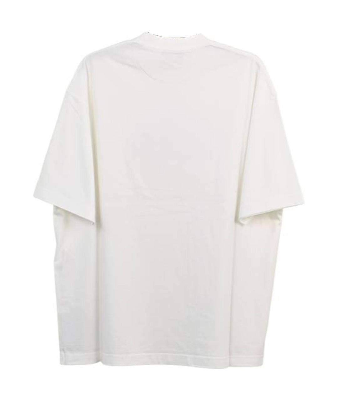 BALENCIAGA Белая хлопковая футболка, фото 2