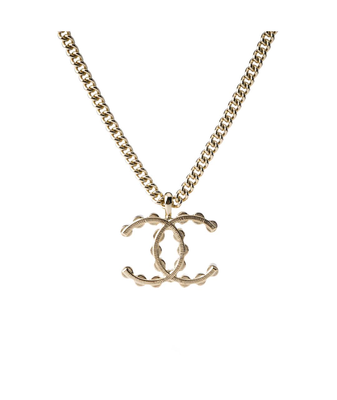 CHANEL Золотая металлическая подвеска, фото 3