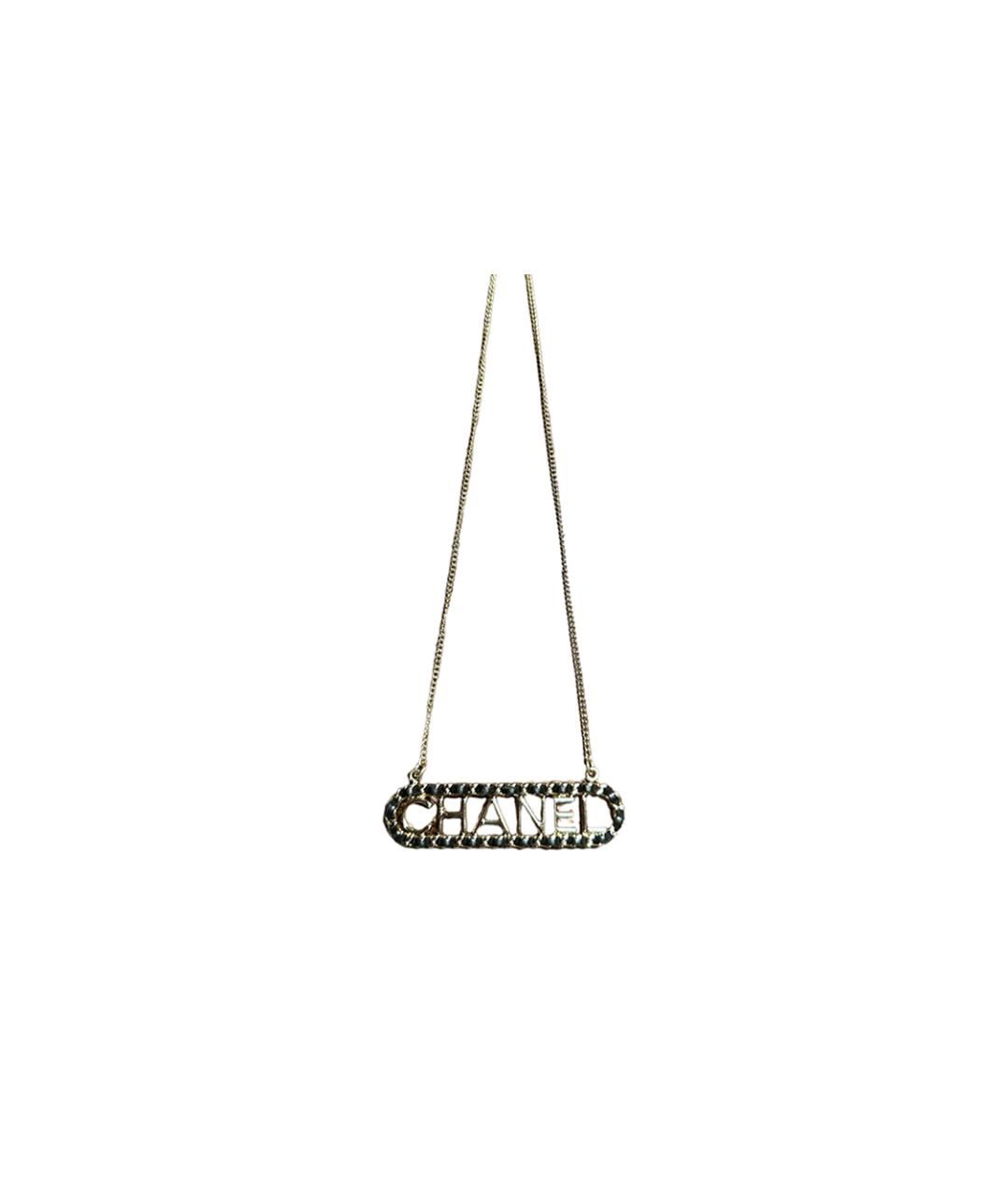 CHANEL Золотая металлическая подвеска, фото 1