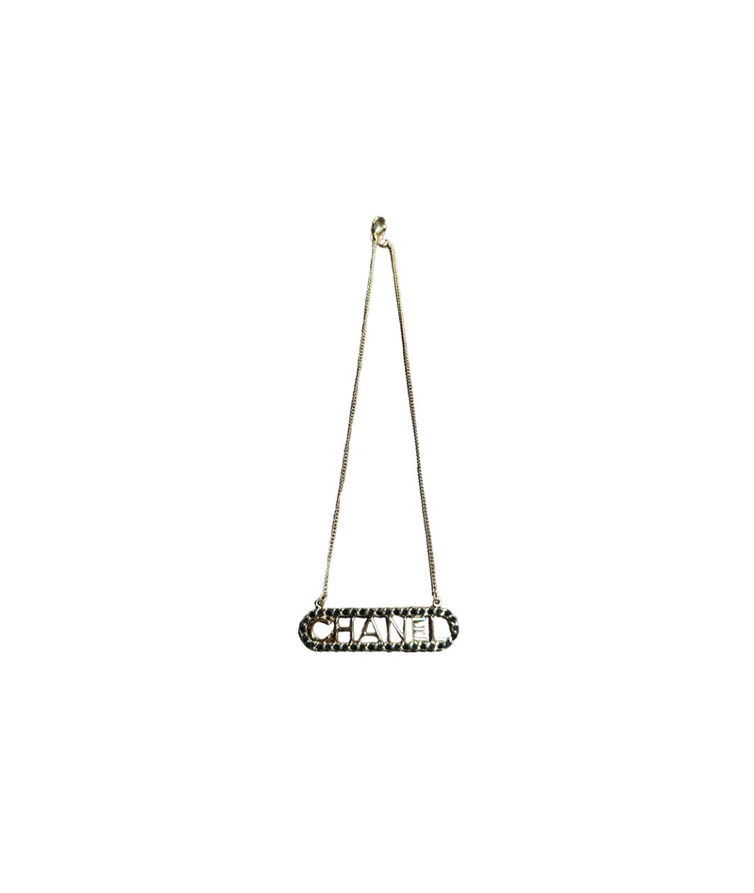 CHANEL Золотая металлическая подвеска, фото 2
