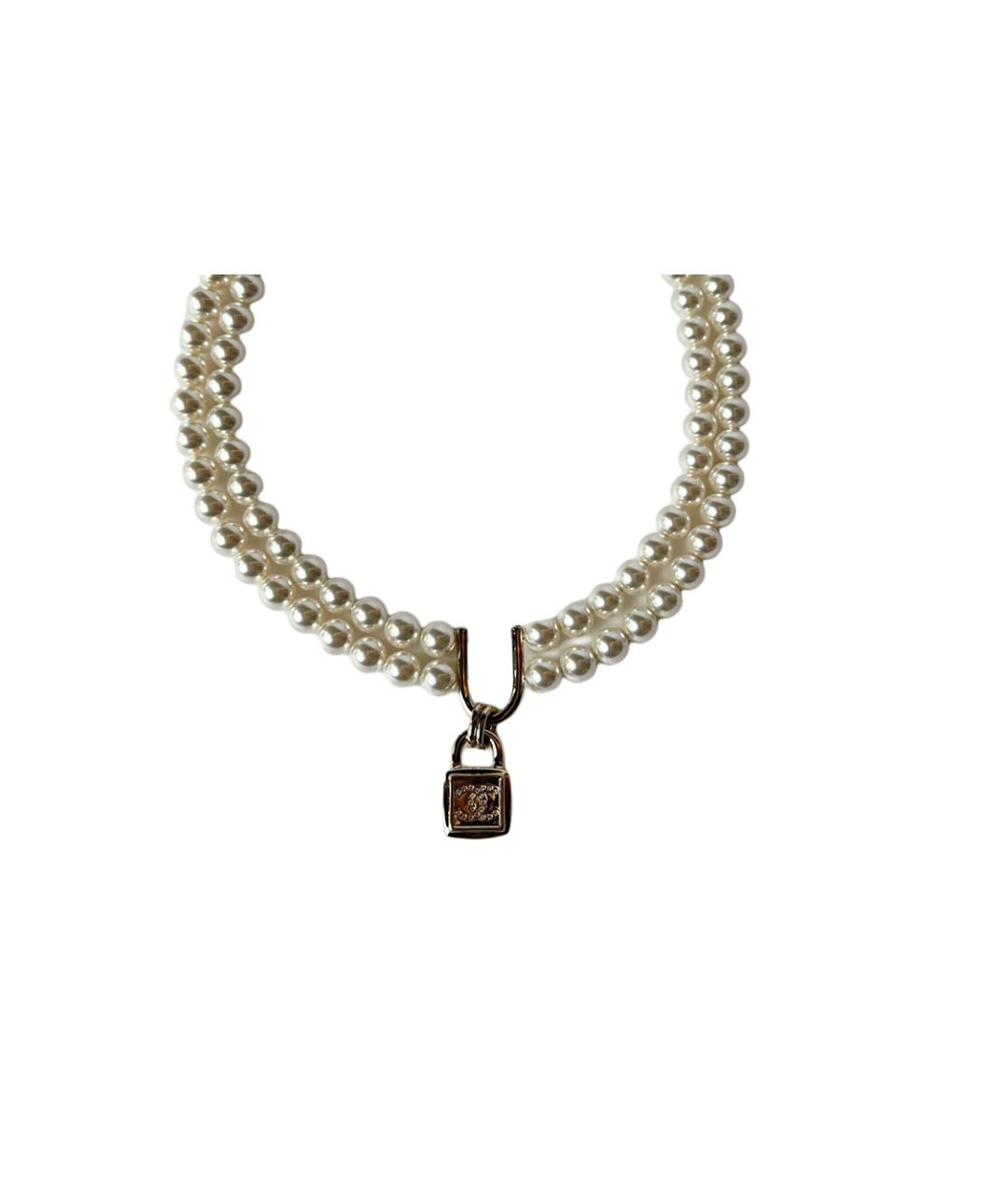 CHANEL Белая металлическая цепочка, фото 1