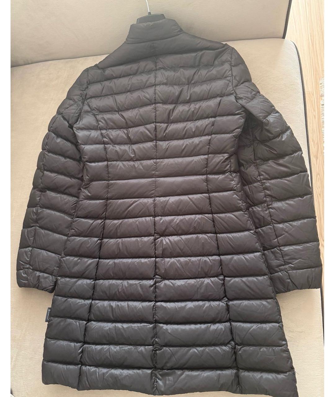 MONCLER Антрацитовый полиамидовый пуховик, фото 2