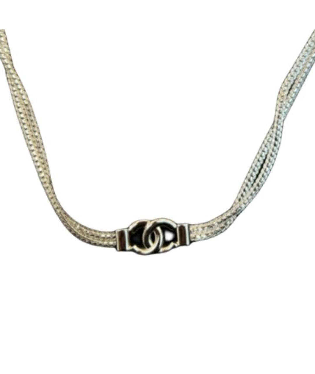 CHANEL Серебряная металлическая цепочка, фото 3