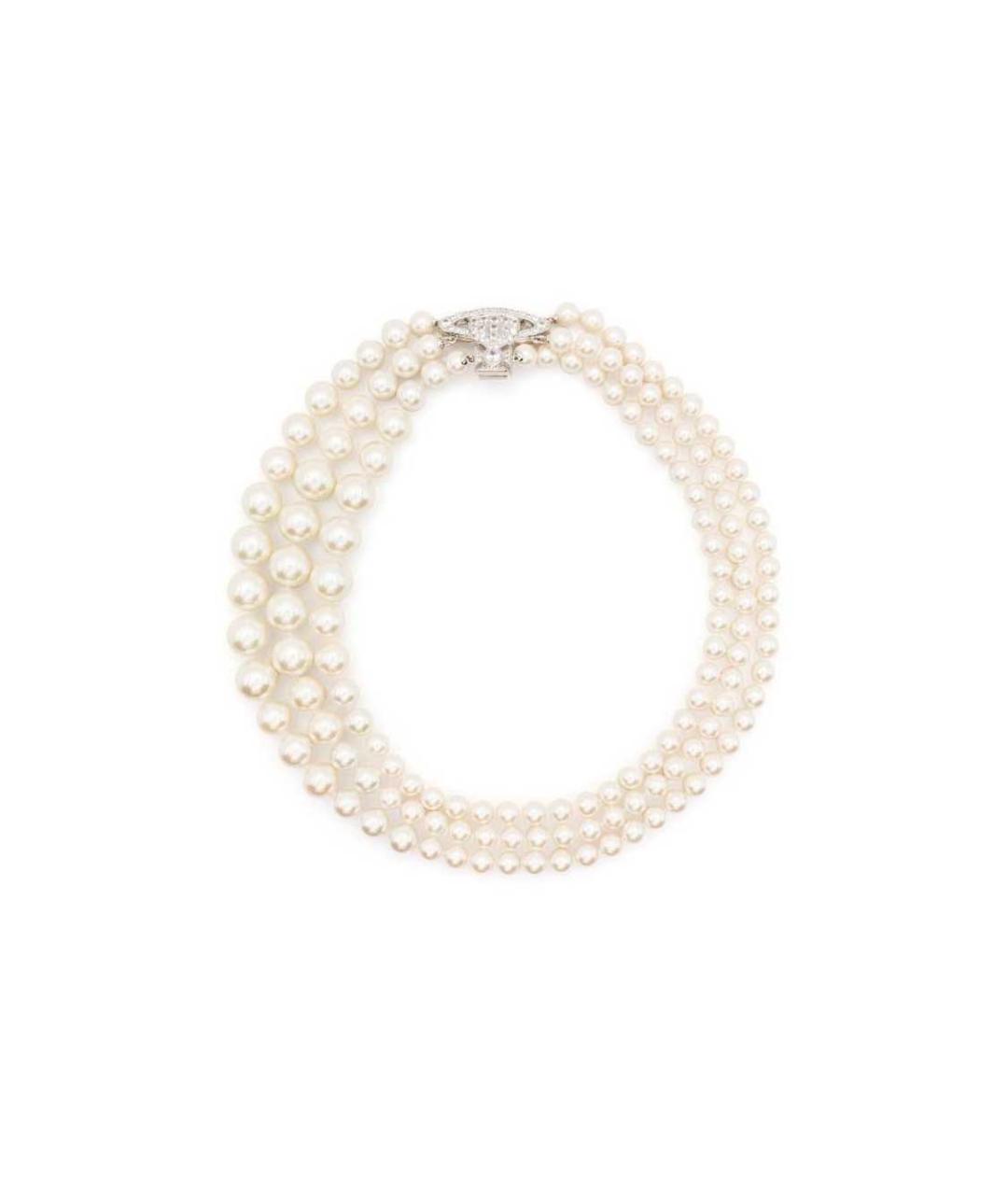 VIVIENNE WESTWOOD Белое латунное колье, фото 2