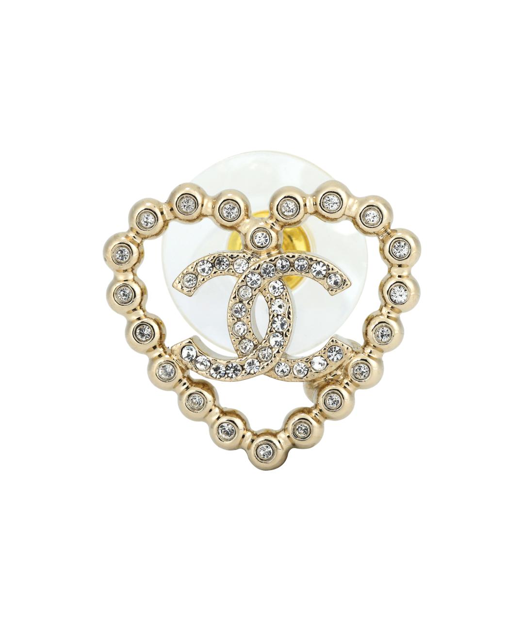 CHANEL Золотые металлические серьги, фото 1