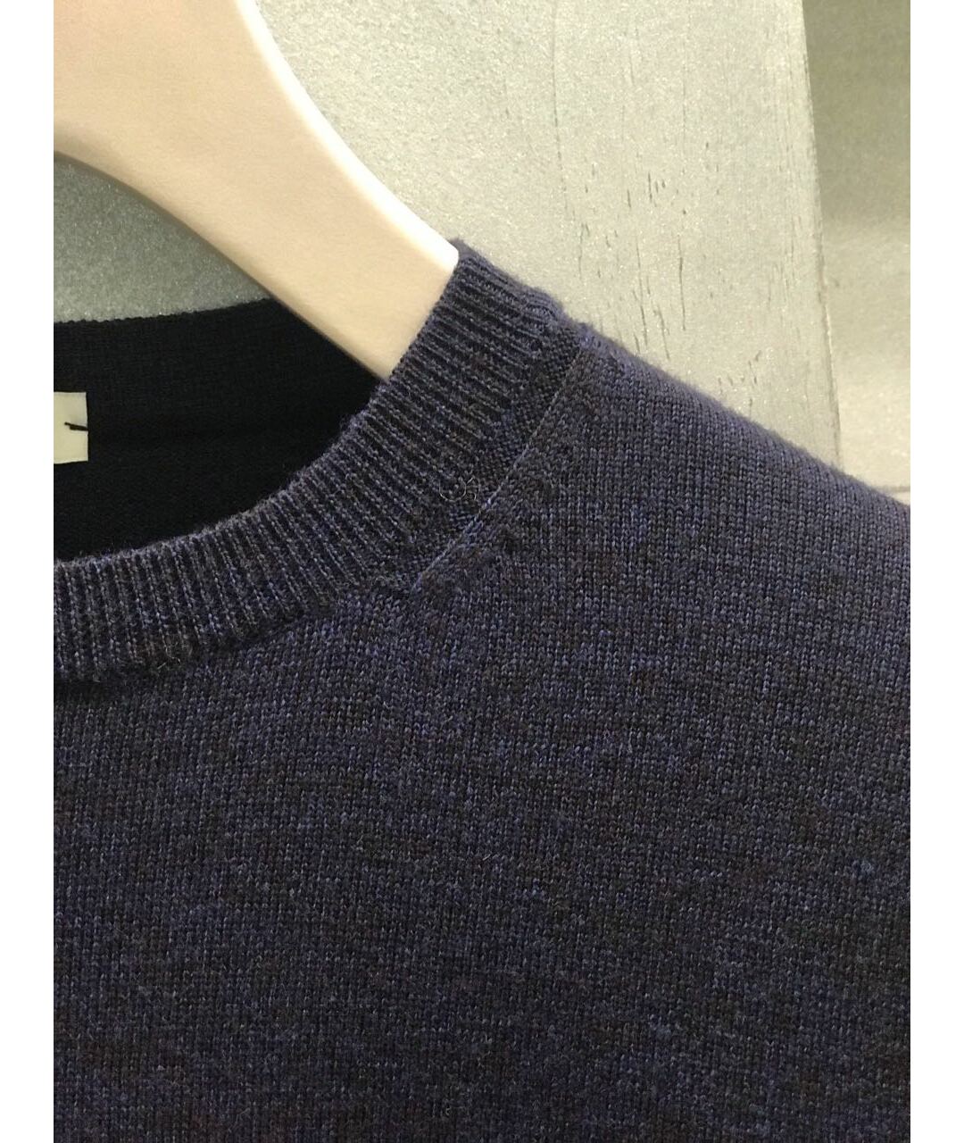 PAOLO PECORA Темно-синий шерстяной джемпер / свитер, фото 3
