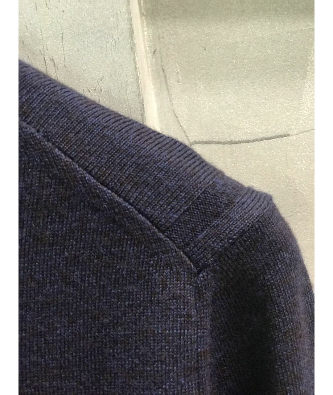PAOLO PECORA Темно-синий шерстяной джемпер / свитер, фото 5