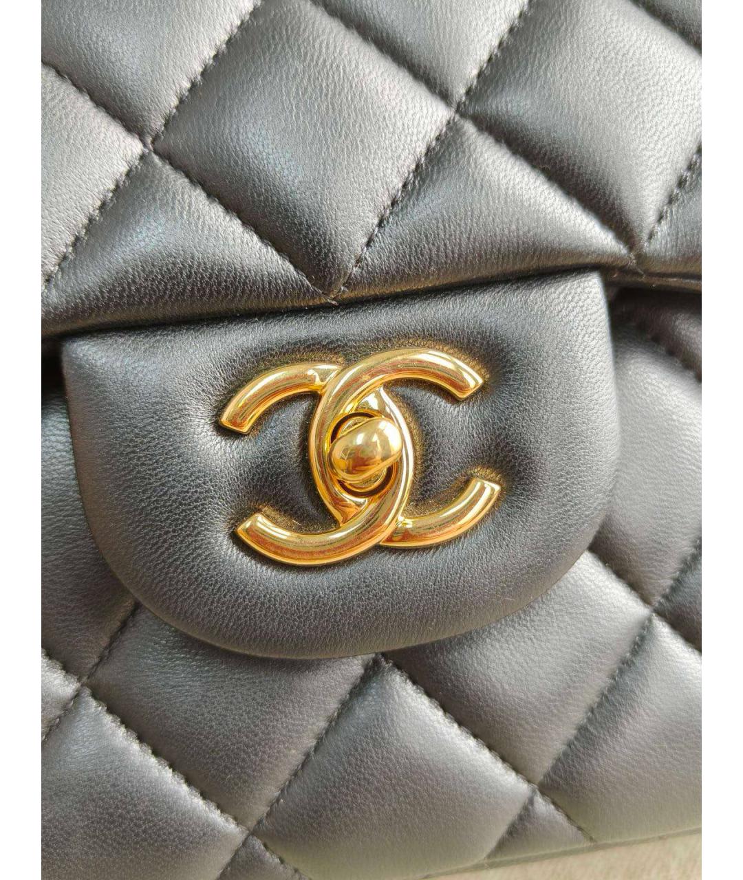 CHANEL Черная кожаная сумка через плечо, фото 4